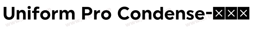 Uniform Pro Condense字体转换